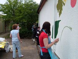 mural painting at The Campbell Centre, Milton Keynes 2007